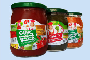 Офсетная этикетка для овощных консервов
