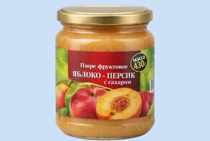 Сухая этикетка для банки пюре и соуса