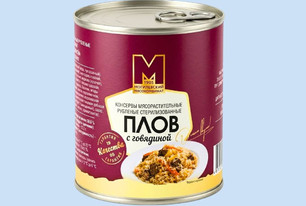 Этикетка для жестяных банок с пловом
